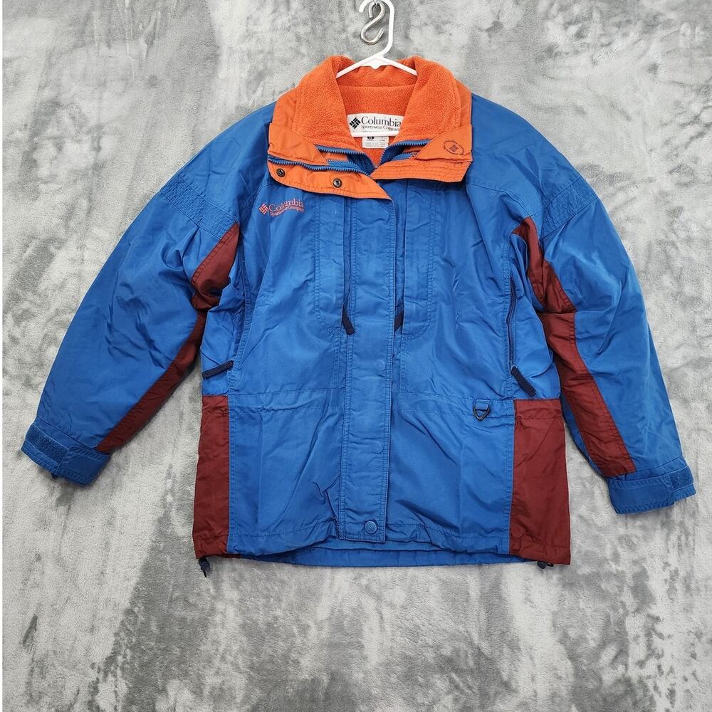 Vintage Columbia‎ Coat Womens S Blue Orange Liberty Ridge 3 in 1 Winter Skiing